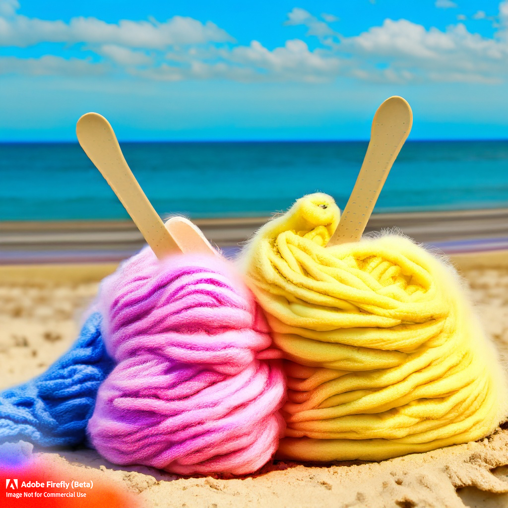 Firefly ice cream colour wool sun beach sea 7855