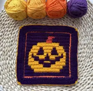 Mozaikové háčkování vzor Dýně