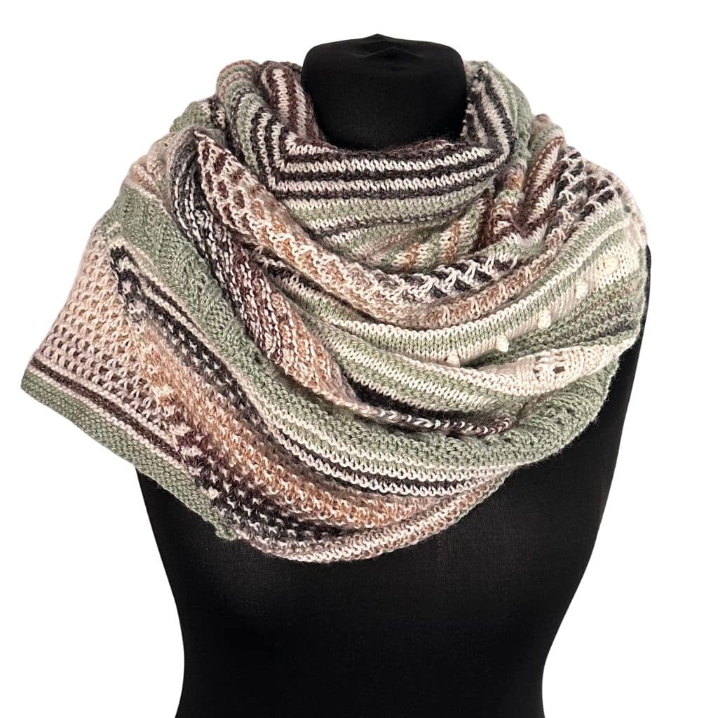 Pletený šál Podzim