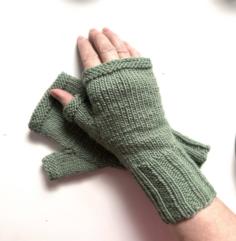 Pletene bezprstove rukavice 1
